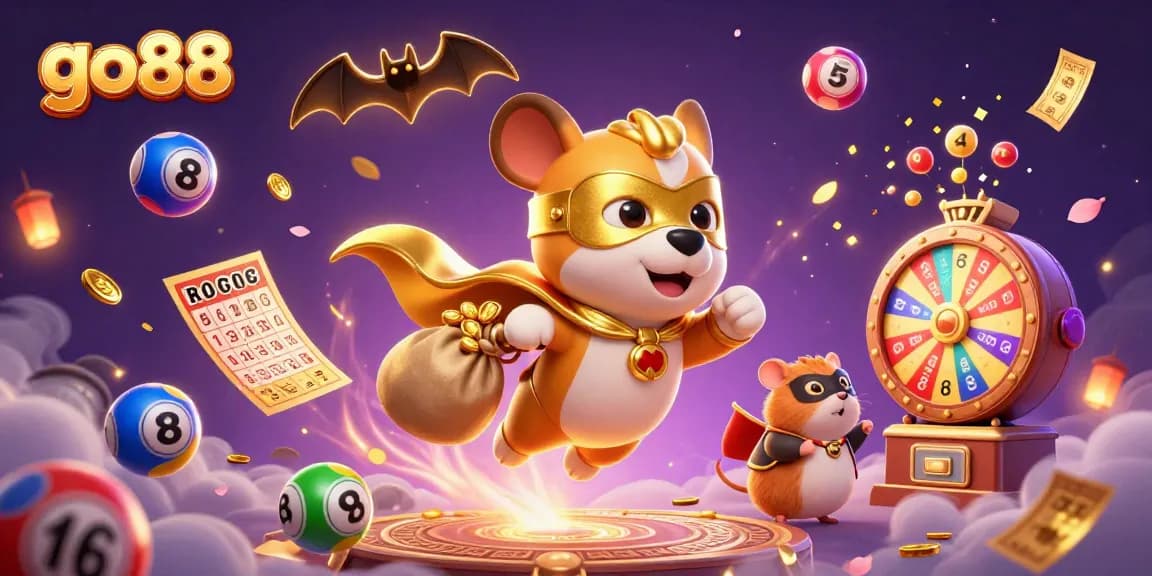 go88 enhances the gaming experience with a vibrant 3D illustration showcasing exciting casino elements and characters.
