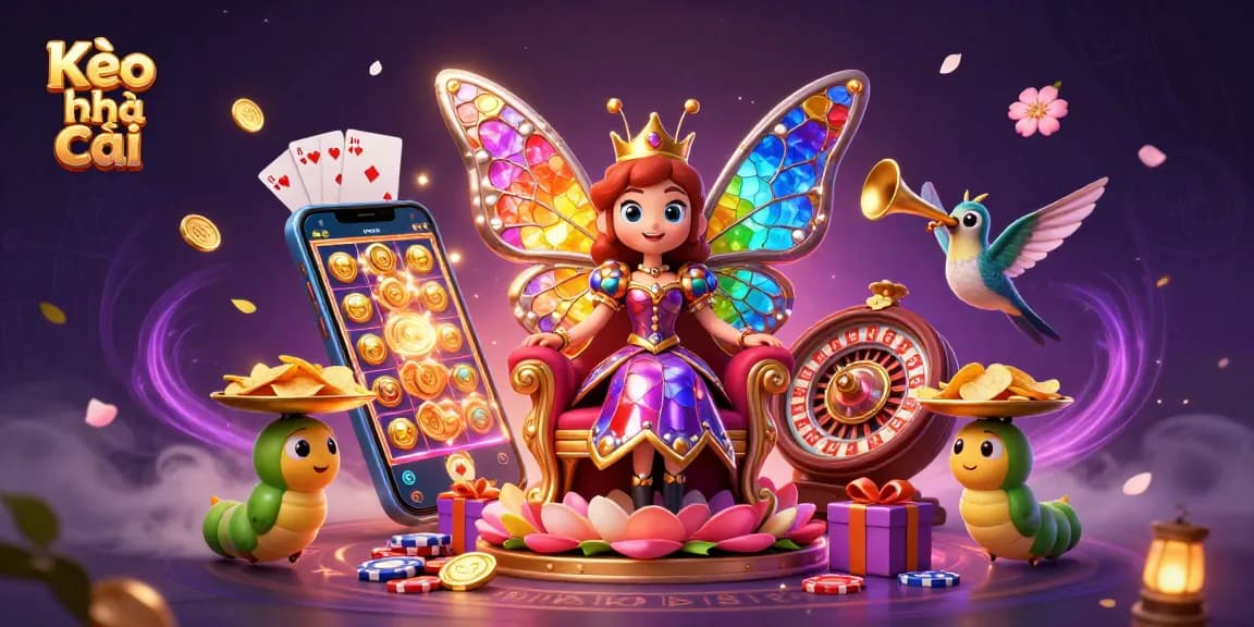 Kèo nhà cái enhances sports betting experience with colorful visuals in a dynamic casino setting.