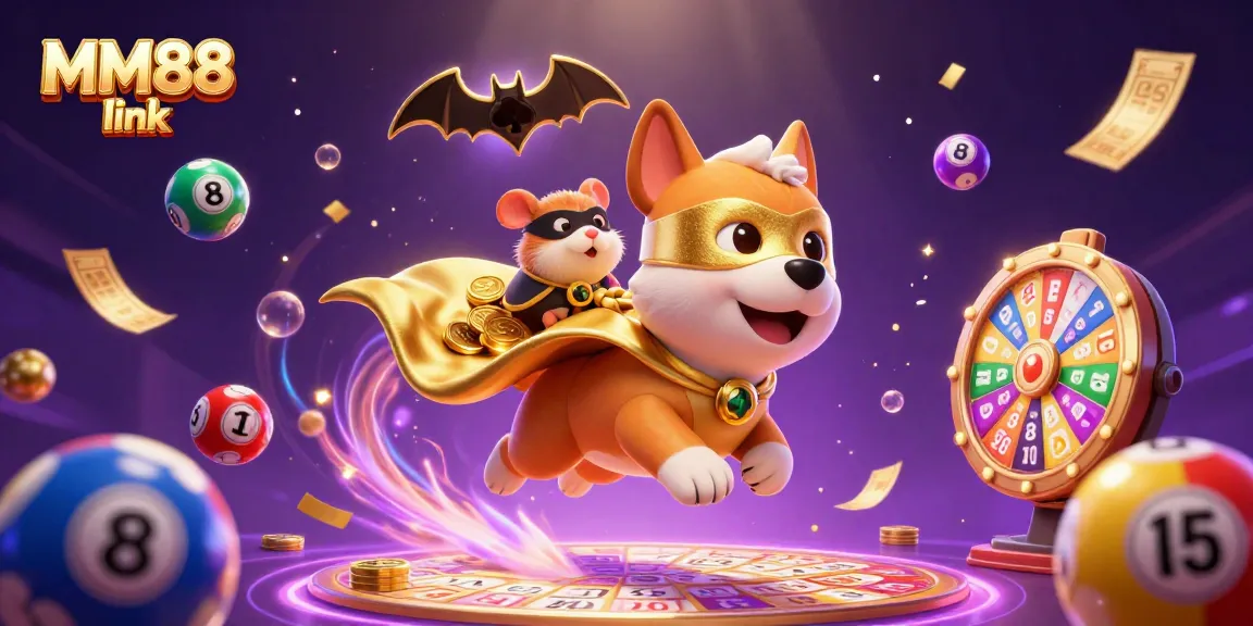 Engage with the excitement of the MM88 link in a vibrant 3D casino scene full of dynamic elements.