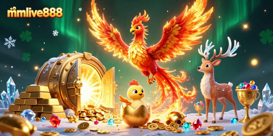 Engage with the mmlive888 phoenix-themed gambling experience featuring golden treasures and dynamic characters.