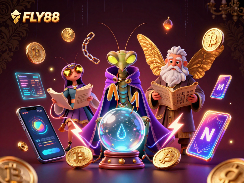 Enhance your gameplay with FLY88's vibrant casino scene featuring engaging elements and characters.
