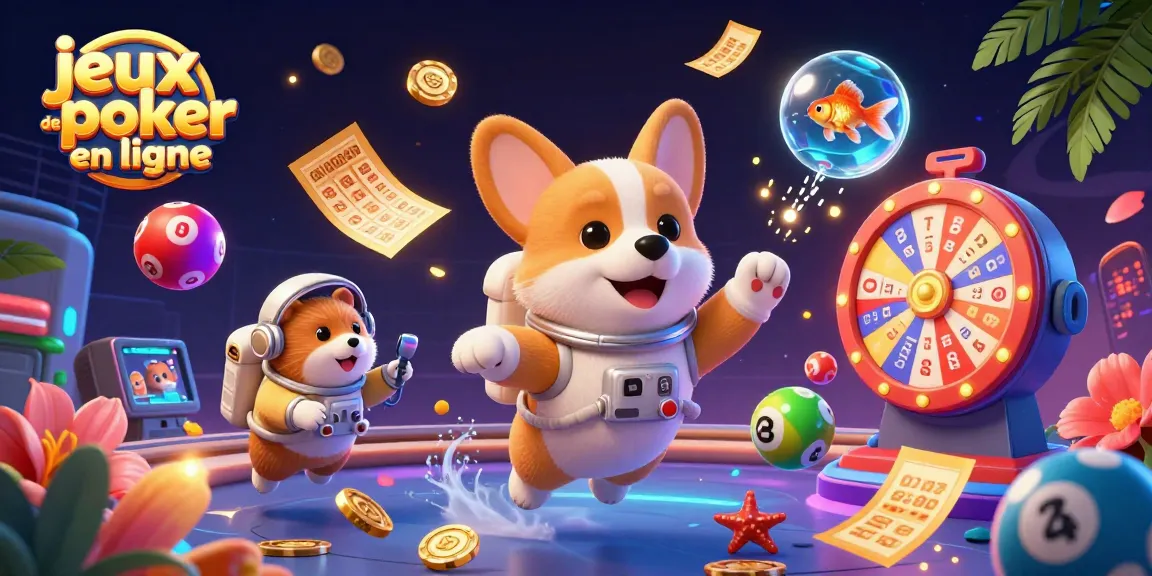 Jouez à des jeux de poker en ligne avec le corgi astronaute dans un casino spatial animé.
