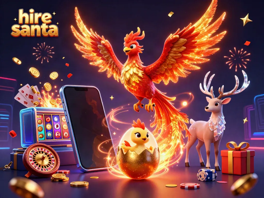 Hire Santa to create a vibrant casino atmosphere filled with festive gaming elements.