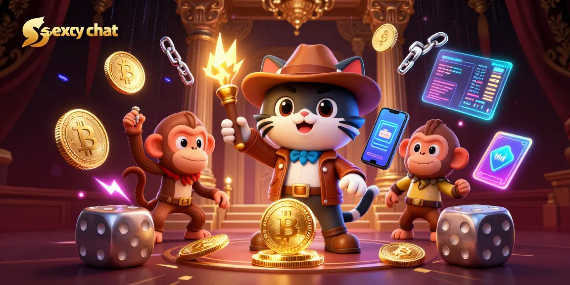 Engage in sexy chat with real people in vibrant 3D scene showcasing casino elements.