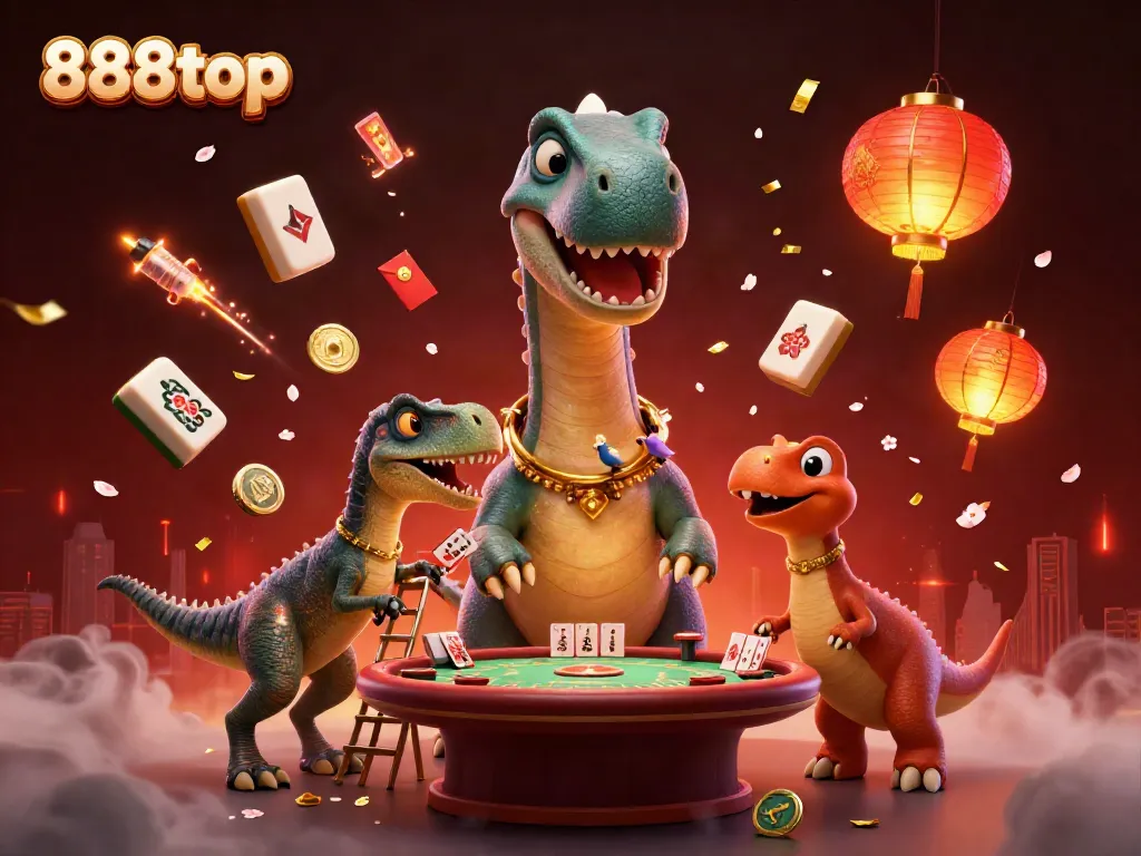 Engage in thrilling gameplay at 888top with vibrant characters and exciting casino elements in a dynamic scene.