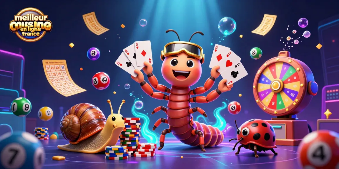 Visuel captivant du meilleur casino en ligne France avec un croupier et des éléments de jeux dynamiques.