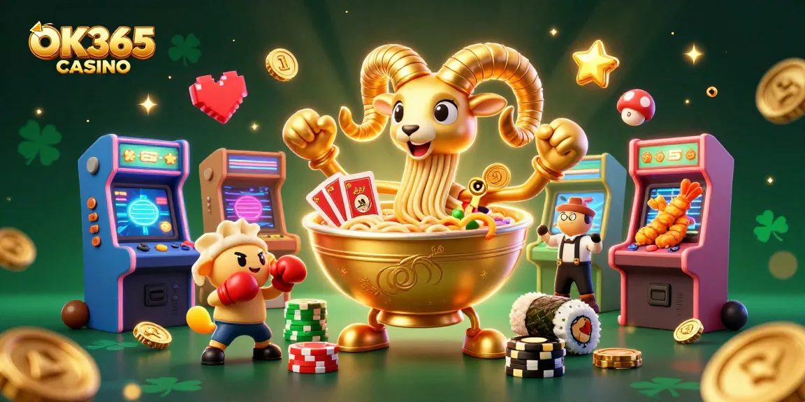 Play exciting games at OK365 CASINO featuring vibrant characters and rich 3D casino elements.