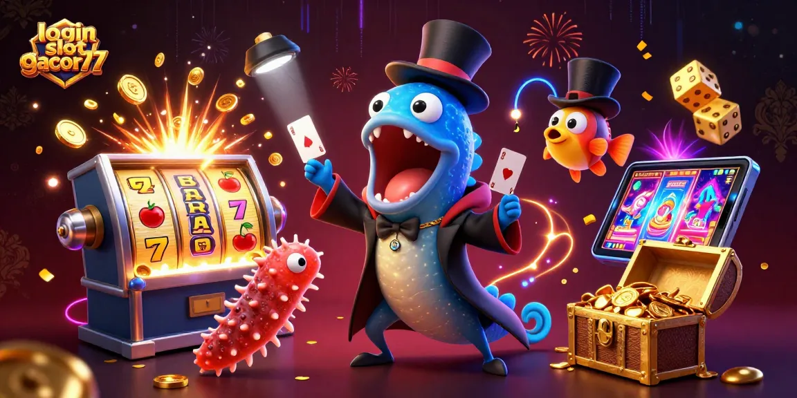 Engage with the exciting world of login slot gacor77 featuring dynamic characters and vibrant casino elements.