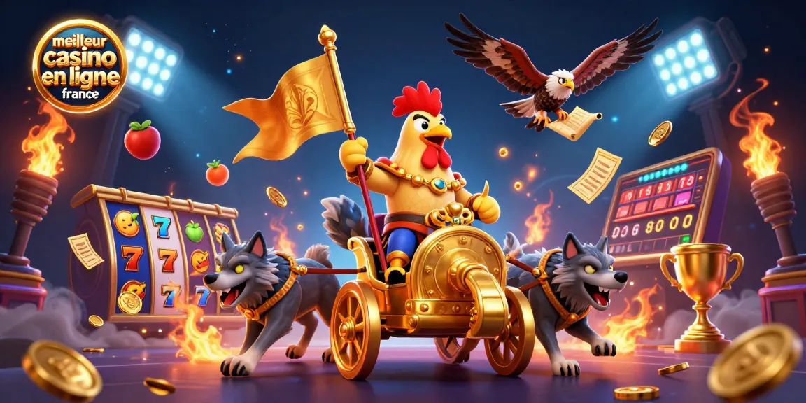 Jouer au meilleur casino en ligne France avec une charrue dorée et des éléments de jeu attrayants.