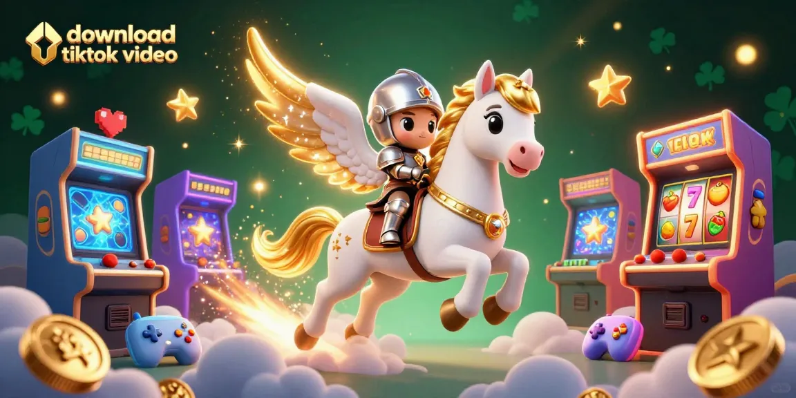 Download TikTok video seamlessly with vibrant scenes from 3D casino world filled with games and fantasy elements