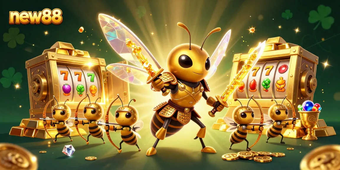 Experience the excitement at new88 with a vibrant scene of games and treasure in a captivating casino environment.