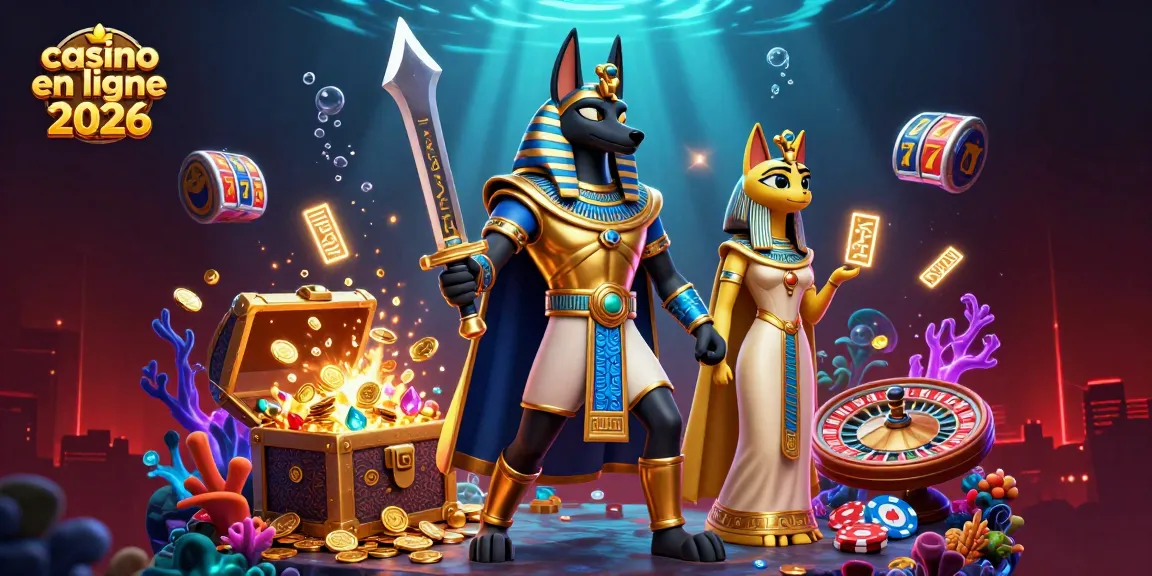Immersion dans les machines à sous et l'univers des casinos en ligne 2026 avec Anubis et Bastet.