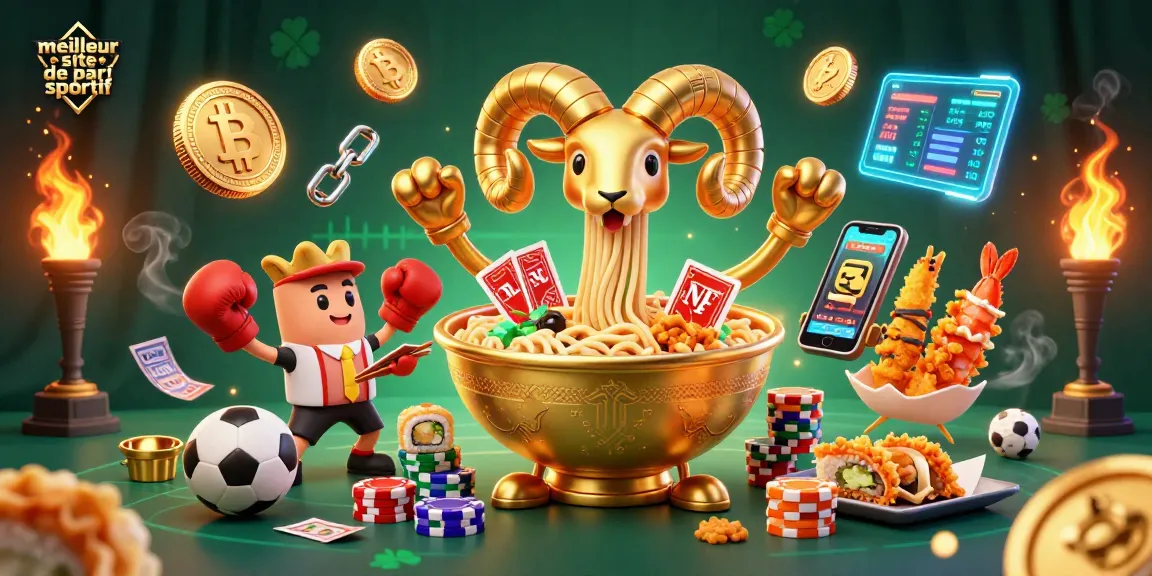 Pariez sur le meilleur site de pari sportif avec ce bol ramen géant distribuant des cartes.