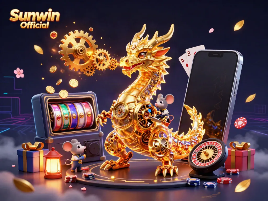 Experience thrilling wins with Sunwin Official’s dazzling games, featuring a golden dragon and slot adventures.