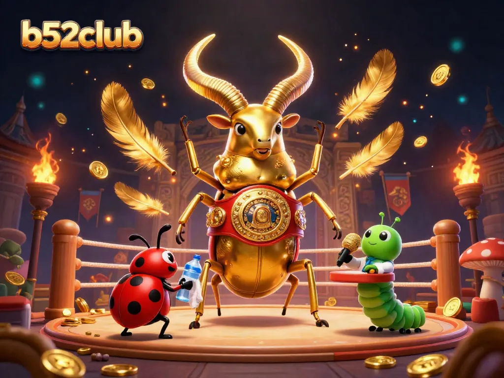 Bet big with b52club's vibrant games in a dynamic casino battle scene illustration.
