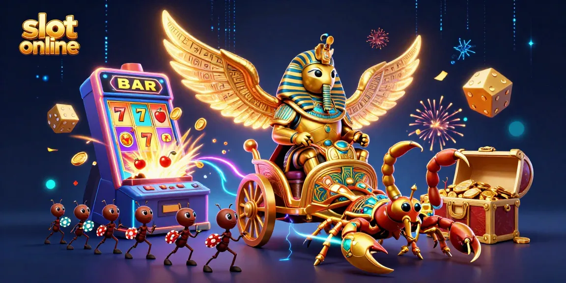 Menangkan jackpot di slot online dengan gambar slot mewah dan simbol berkilauan.