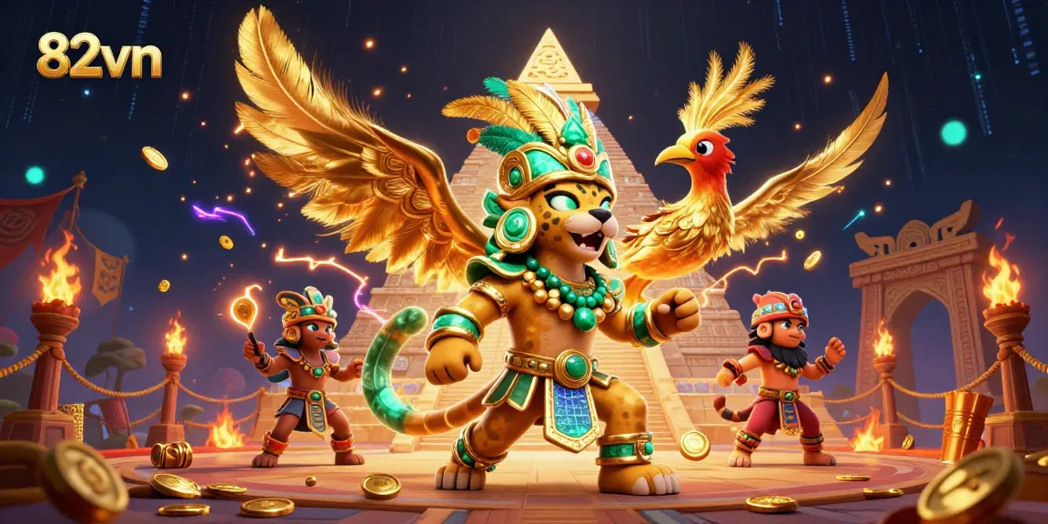 Engage in thrilling gameplay with vibrant elements showcasing 82vn's exciting casino experience.