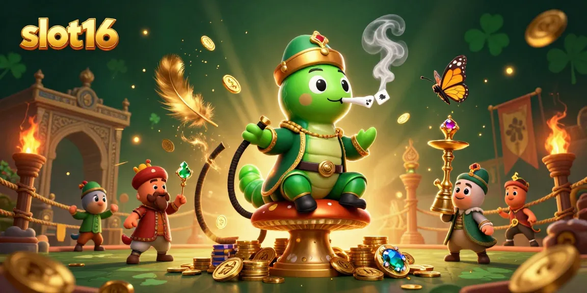 Experience the thrill of slot16 with vibrant casino-themed illustrations and engaging characters.