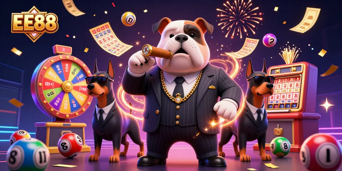 Win big at EE88 with exciting games and vibrant promotions, featuring 3D characters in a dynamic casino scene.