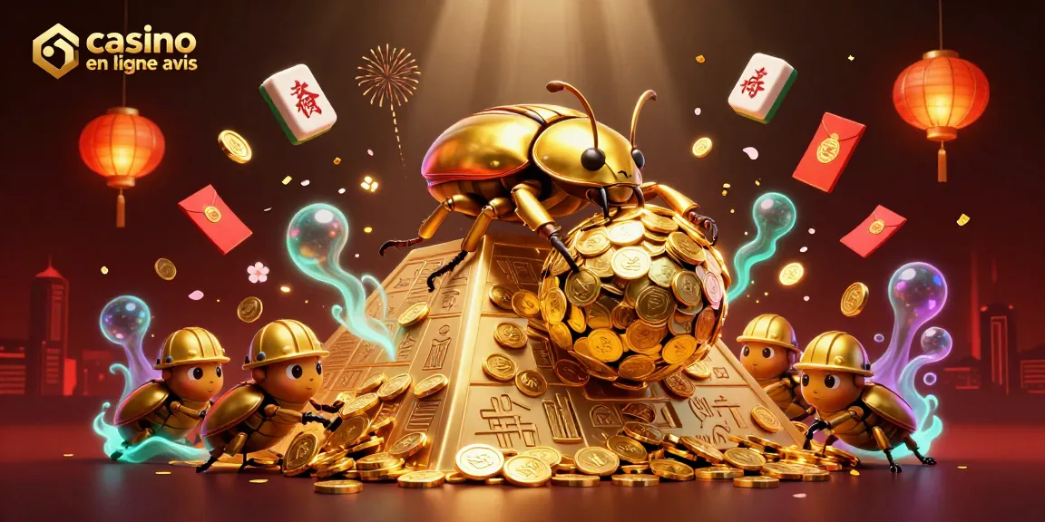 Explore les avis sur les casinos en ligne avec cette illustration dynamique et colorée.