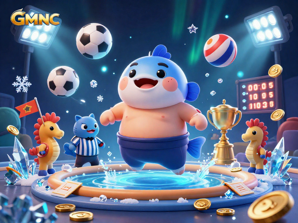 Experience GMNC gaming excitement with a dynamic, 3D underwater sports betting scene.