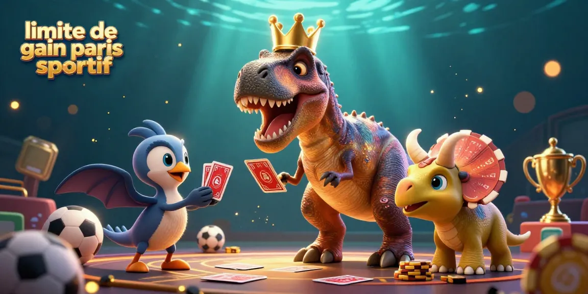 Optimisez vos gains avec limite de gain paris sportif, illustré par des personnages de casino amusants.
