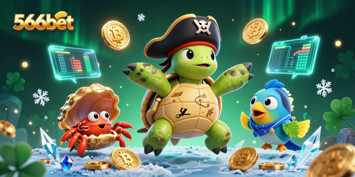Engage with the exciting world of 566bet featuring unique 3D characters in a vibrant casino-themed scene.