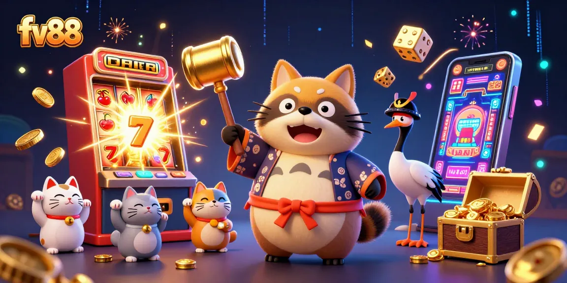 Experience thrilling fv88 casino action with lucky characters and jackpot excitement!