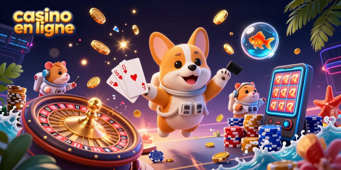 Joue au casino en ligne avec un corgi astronaute et un hamster de mission dans un espace vibrant.